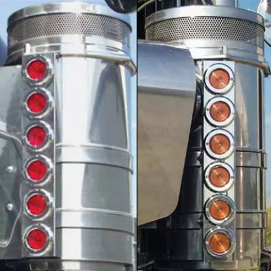 Roadworks Blank Stainless Steel Rear Air Cleaner Light Panel For Kenworth