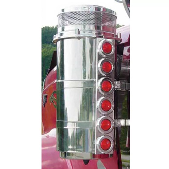 24 Inch Stainless Steel Rear Air Cleaner Light Panel For International 9900ix