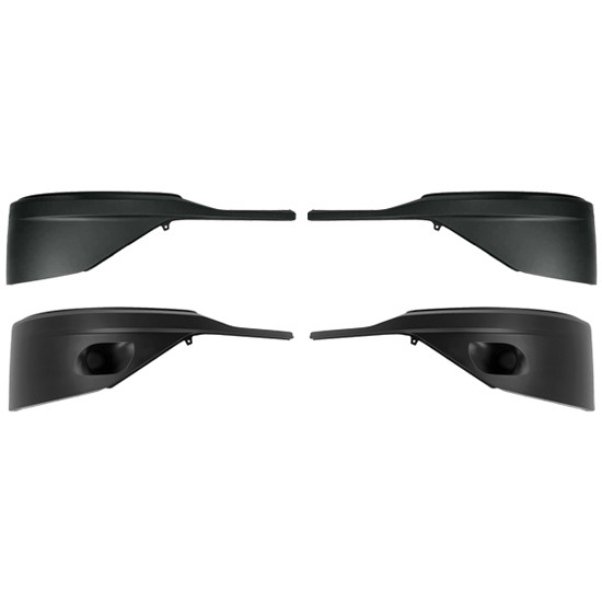 BESTfit Black Plastic Bumper End Cover W/ Fog Light Cut Out For Kenworth T680 Gen II