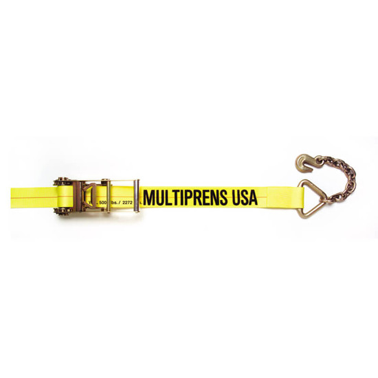 3 Inch Fixed End Strap W/ 15K Ratchet & Chain Anchor