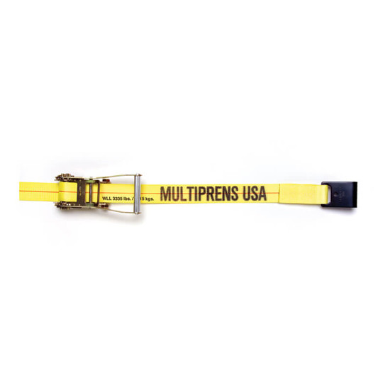 2 Inch Fixed End Strap W/ 10K Ratchet & Flat Hook