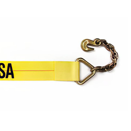 4 Inch Fixed End Strap W/ Chain Anchor