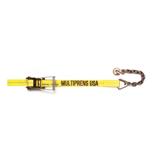 2 Inch Fixed End Strap W/ 10K Ratchet & Chain Anchor