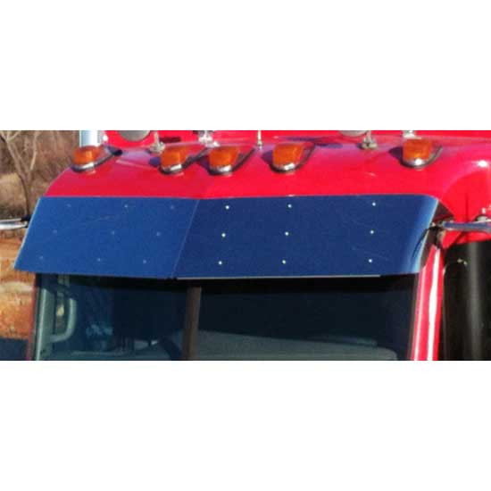 Galvanized Steel STD Mount Drop Visor For Peterbilt Ultracab 2002 & Newer