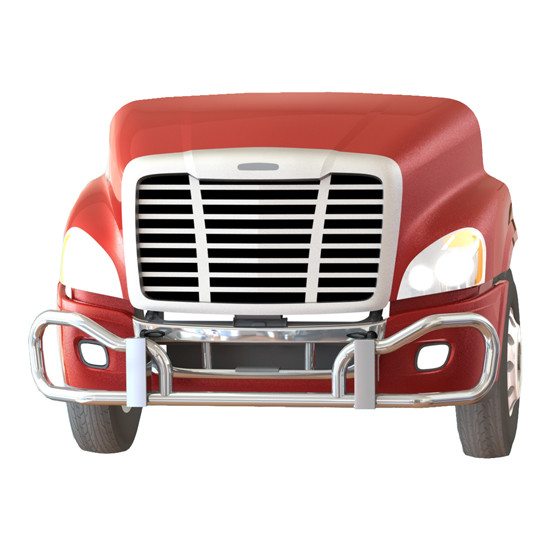 Stainless Steel Modular Bumper Guard W/ Mounting Brackets & Radar Compliance For Freightliner Cascadia 113/125