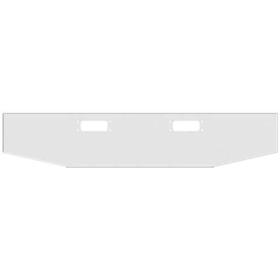 20 Inch Stainless Steel Standard Tapered Boxed End Bumper, 10 Gauge W/ Tow Holes For Peterbilt 352 & 359