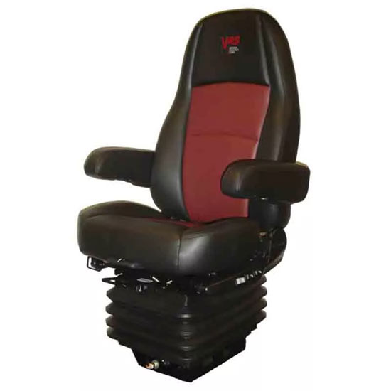 Atlas II VRS Gray W/ Black Insert Ultra Leather Seat W/ Standard Base, Dual Armrests & 22 Inch Wide Cushions