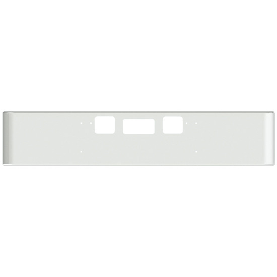 18 Inch Chrome Texas Rolled End Bumper W/ Step, Tow & License Plate Holes For Freightliner Coronado New Style & 122SD
