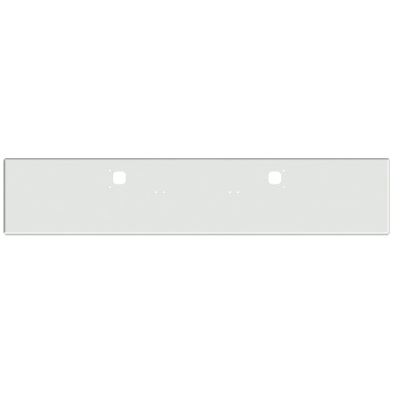 22 Inch Chrome Texas Boxed End Bumper W/ Tow & 2 Rnd 2 Inch Light Holes Each Side For Kenworth W900A 1967-1981