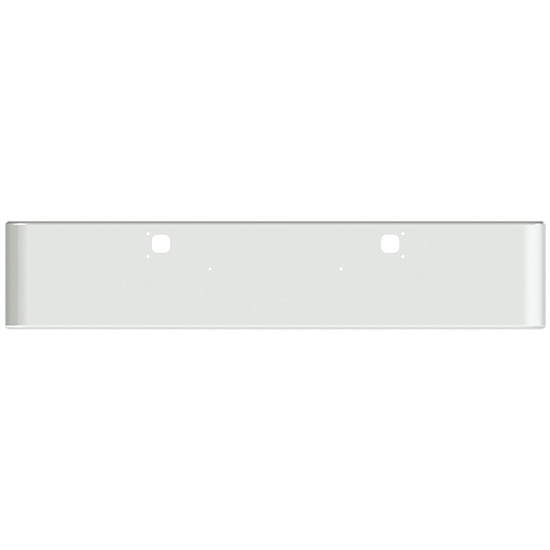 16 Inch Chrome Texas Rolled Hand Formed End Bumper W/ Tow Holes For Kenworth W900B/L