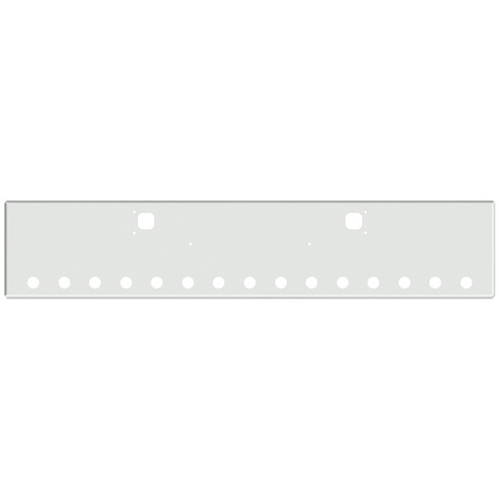 20 Inch Stainless Steel American Eagle Boxed End Bumper W/ Tow & 15 Rnd 2 Inch Light Holes For Kenworth W900B/L
