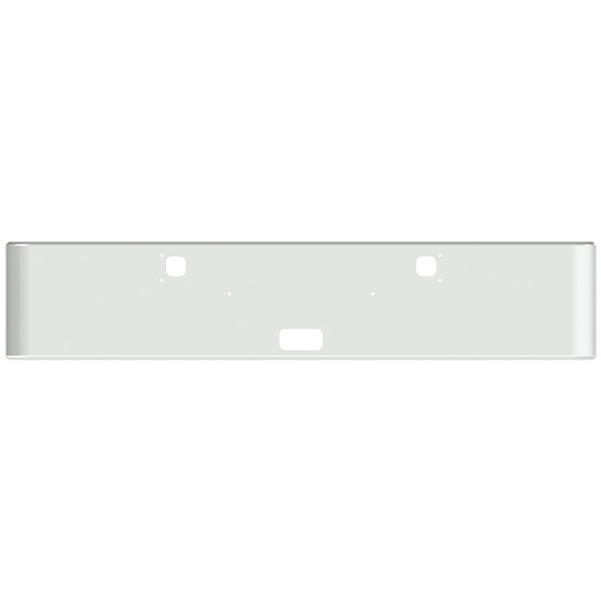 18 Inch Chrome Economy Texas Rolled End Bumper W/ Step & Tow Holes For Kenworth W900B/L
