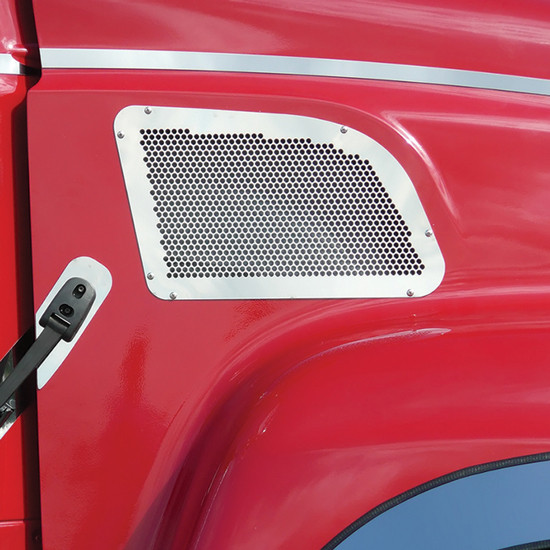 Roadworks Stainless Steel Intake Trim Screen W/ Cutout Options For Mack CV713