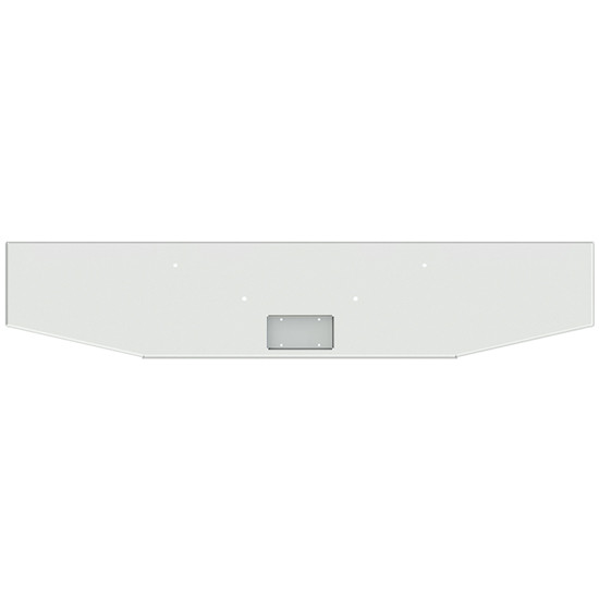 22 Inch Chrome Boxed End Taper Bumper W/ Mounting & Frenched In License Plate Holes For Peterbilt 365, 367, 388, 389/Glider, 567 & 589 SFA