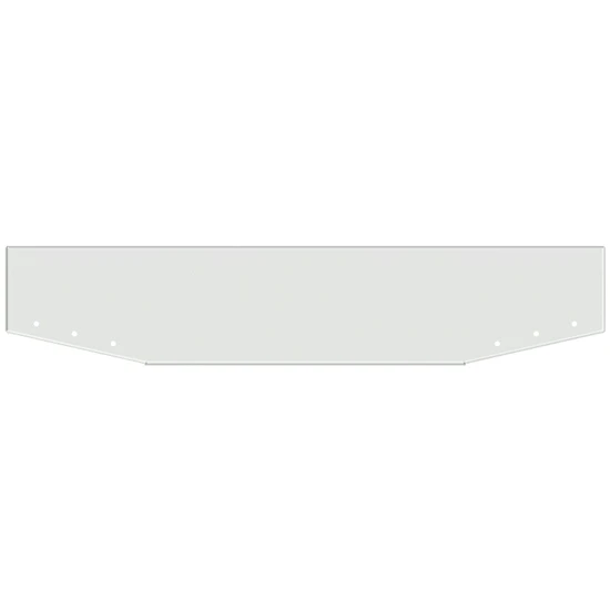 22 Inch Chrome Blind Mount Boxed End Taper Bumper W/ 2 Inch Taper & 6 Rnd 3/4 Inch Light Holes For Peterbilt 365, 367, 388, 389/Glider, 567 & 589 SFA