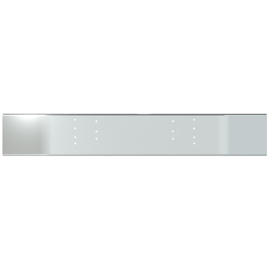 Valley Chrome 14 Inch Chrome Open End Bumper W/ Tow Holes & Light Hole Options For Mack CV713 Granite & RD688 W/ 6 Inch Break Back