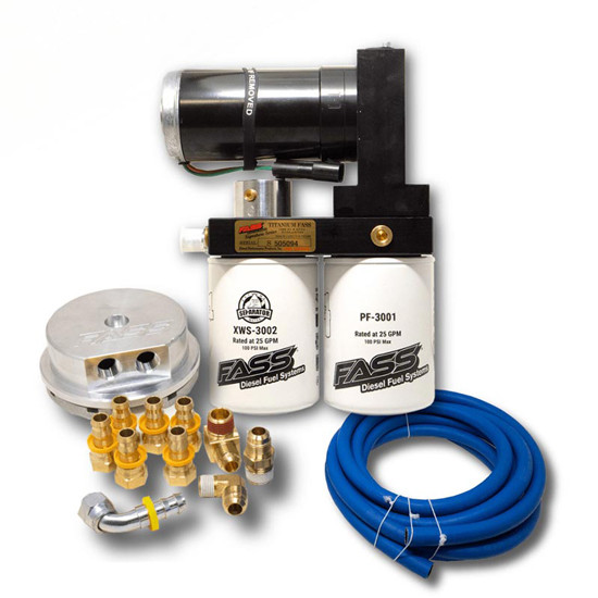 FASS No Drop Fuel System Kit- 250 F, 220 GPH, 55 PSI For Ford F250, F350 Super Duty W/ Powerstroke 6.0/ 7.3L Engine