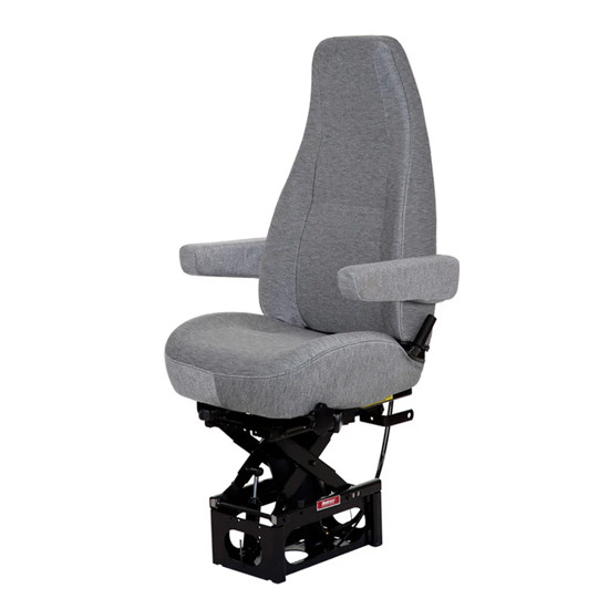 Bostrom Gray Mordura Cloth High Back Seat W/ Hi- Pro, Dual Armrests & Standard Air