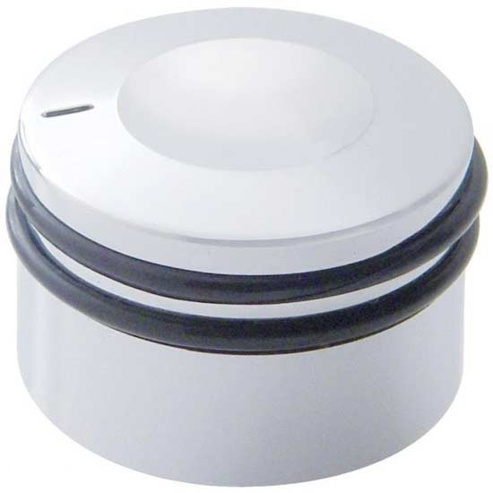 AC Knob Deluxe Chrome With Indent For Peterbilt