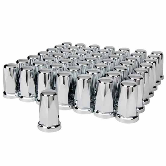 33MM X 3.25 Inch Extra Tall Push-On Nut Covers W/ Flange - 60 Pack