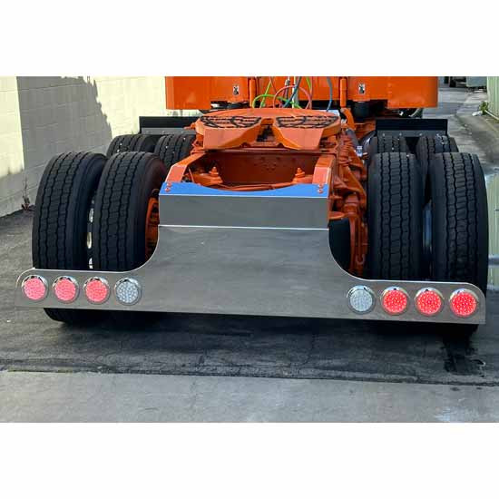 34 Inch Stainless Steel Rear Razored Reverse T-Bar Light Bar W/ Light Hole Options
