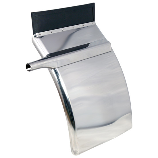 Stainless Steel 24 Inch Wide Quarter Fenders W/ Triangle Mounts