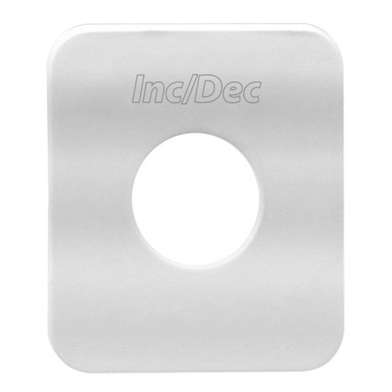 SS Increase/Decrease Switch Plate 1 1/4 Width 1 1/2 Inch Height For Freightliner