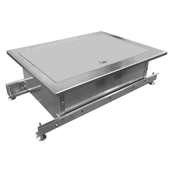 Iowa Customs Merritt Dynadeck Slide In Rail Deck Plate Accessories, 20 Inch Storage Box Only, Stainless Steel
