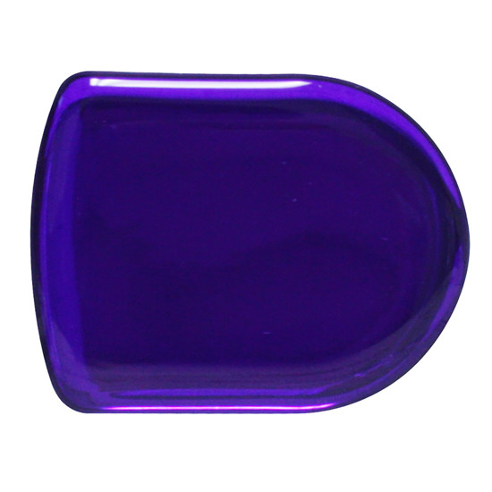Plain D-Shape Gear Shift Knob Sticker - Glossy Purple