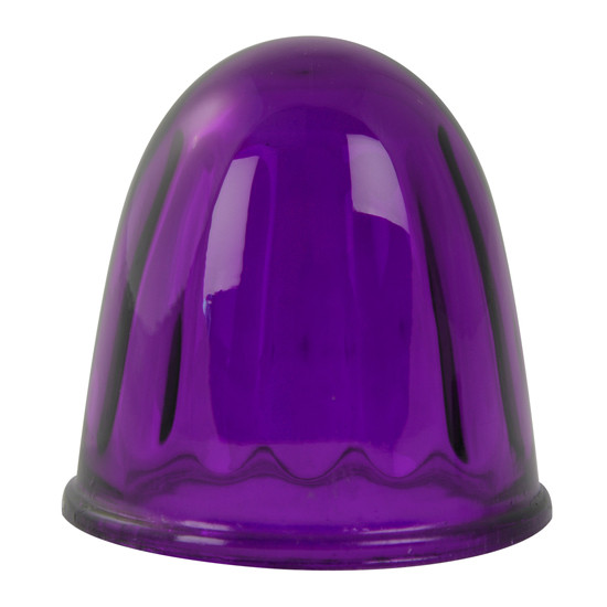 Bullet Shape Glass Lens - Purple 2 1/4 X 2 7/8 Inch Diameter