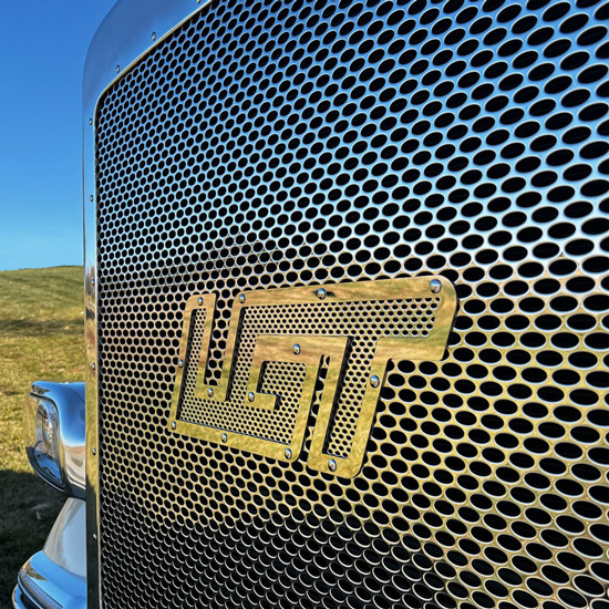 Iowa Customs 14 Gauge Stainless Steel Punched Grille For Peterbilt 389 & 589