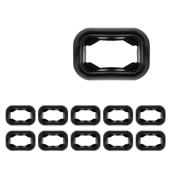 Rectangular Rubber Grommet Flush Mount 10 Piece Pack