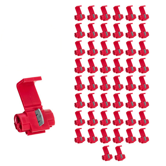18-14 AWG Snap Lock Tap Splice Connectors 50 Piece W/ Color Option