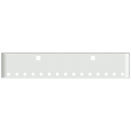 VC 18 Inch Chrome Bumper W/ Rolled Ends, Mounting, Tow/Hitch Cutouts & Light Hole Options For Kenworth W900L/B
