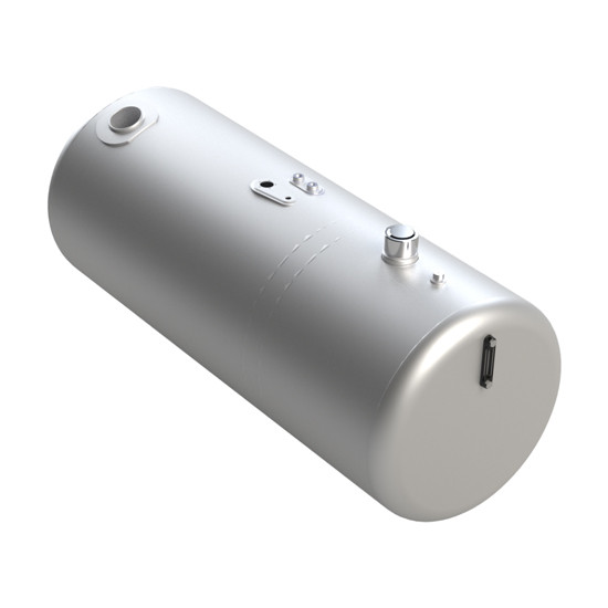 BESTfit Aluminum Split Tank 83 Gallon Fuel- Rear Fill/ 52 Gallon Hydraulic- Front Fill- 26 X 66 Inch W/ New Style Manifold- Passenger Side For Peterbilt 2008 & Newer