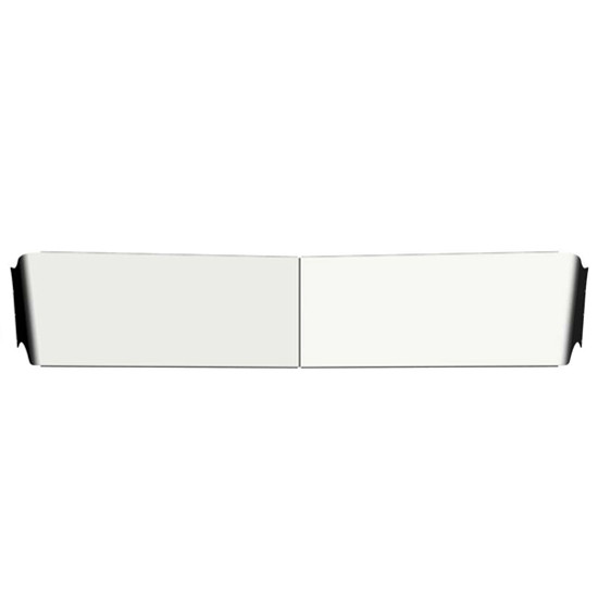 10 Inch 304 Stainless Steel Paintable Straight Short Visor For Kenworth W900 Curved Windshield