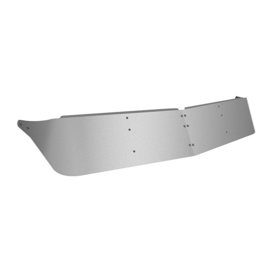 11 Inch Stainless Steel 2 Piece Visor For Kenworth T800 & W900 W/ Curved Windshield