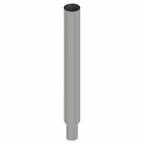 LC 30 Chrome Flat Top Exhaust Stack W/ 7 X 5 Inch OD & Extended Reduction Design