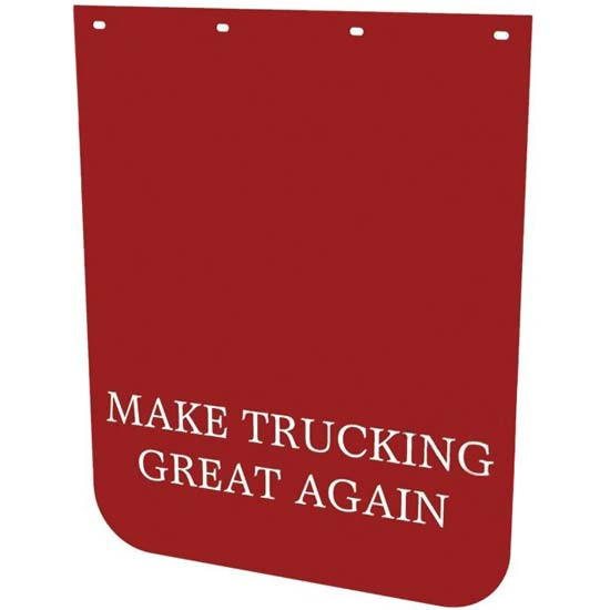 Red Poly Make Trucking Great Again Mud Flap 24 X 30 Inch