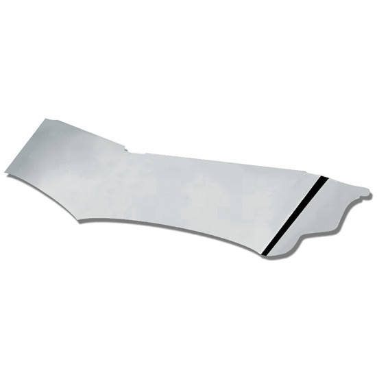 VC 13 Inch Stainless Steel 2 Piece Wicked Drop Visor For Kenworth T600B, T800, W900B & W900L W/ Flat Windshield