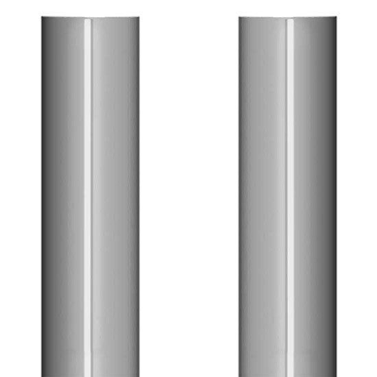 LC 7 X 96 Chrome Flat Top Quiet Exhaust Kit 2 Piece W/ 6015 7-5 Elbows & 52 Spool For Western Star Constellation