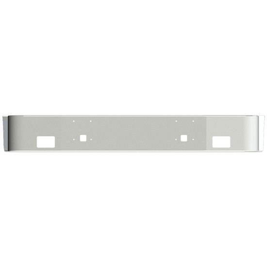 VC 16 Inch Chrome SBA Bumper W/ Mounting, Tow/Hitch & Square Fog Light Holes For International 9200 & 9400