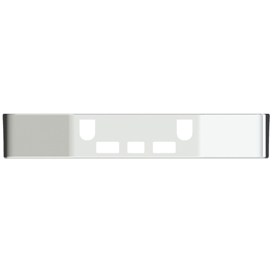 VC 16 Inch Chrome SBA Bumper W/ Square Fog Light Holes, Center Step & Tow/Hitch Holes For Mack CH Models