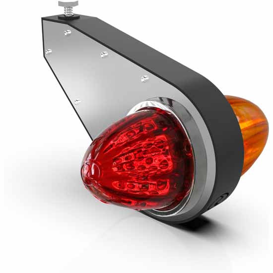 Roadworks Icon MXT Watermelon Mirror Light Bracket W/ Light & Billet Options