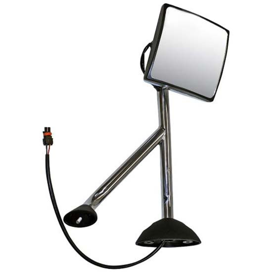 Chrome Convex Heated Mirror W/ Hood Bracket For International DuraStar- Passenger Side