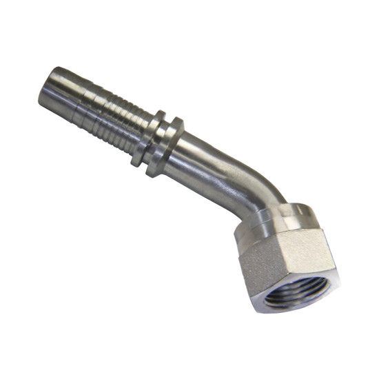 Uni- Crimp Fitting SAE 45 Female 45 Thread 1/2 ID X 3/4 Inch - 16