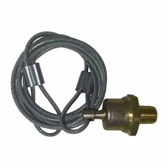 Brass Manual Air Tank Drain Valve W/ 5 Foot Steel Cable & Nitrile Seal Replaces 032082, 032160