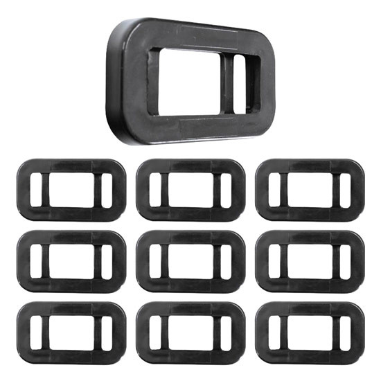 Mini Rectangular Rubber Grommet 3.25 X 1.875 Inch 10 Pack