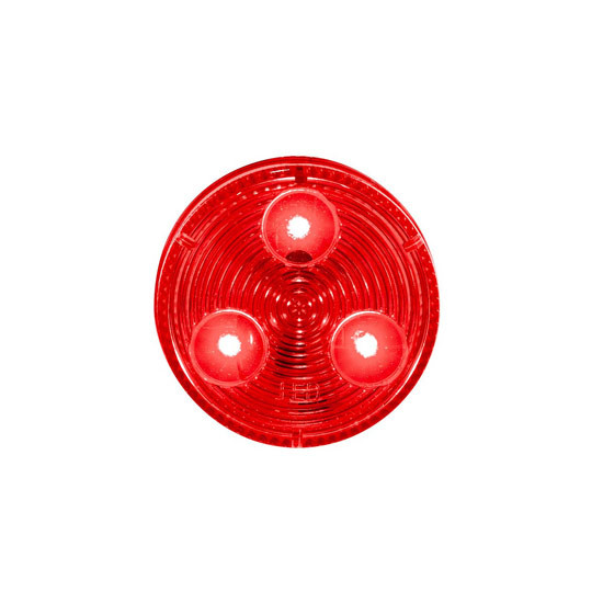 Low Profile Flat Red 2 Inch Round LED Clearance & Marker Light W/ Red Lens