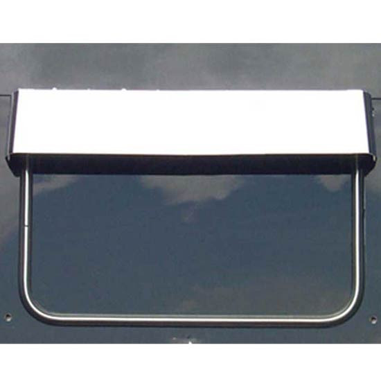Roadworks 29 5/8 Inch Wide Stainless Steel Rear Window Visor For Kenworth T600, T660, T800 & W900B/L